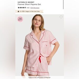 Victoria’s Secret Flannel Short Pajama Set – Size S